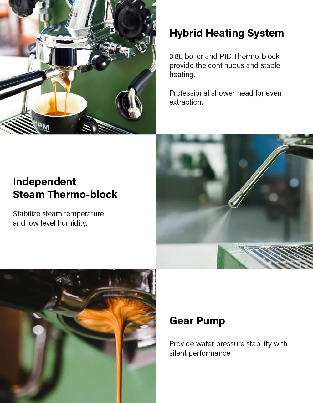 WPM KD-330X single-head boiler espresso coffee machine (original licensed, guaranteed for one year)
