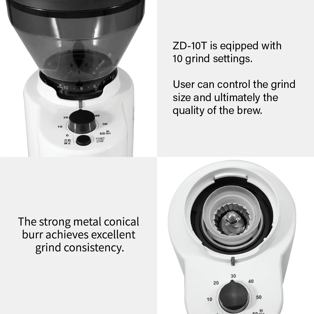 WPM ZD-10T espresso cone coffee grinder (timer)